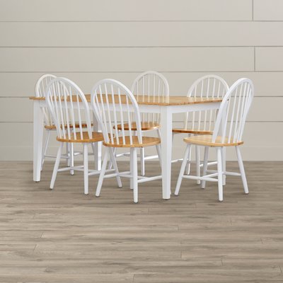 Kailyn 7 - Piece Solid Wood Dining Set by Laurel Foundry Modern Farmhouse