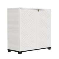 Decksplore 75 Gallons Diamond-Shaped Outdoor Deck Box with Shelf by Decksplore