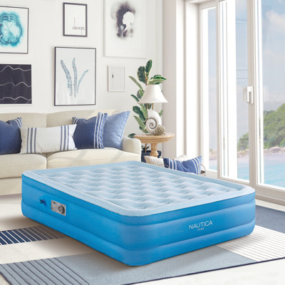 Nautica SupportAire Inflatable Air Mattress with Anti-Leak Built-in Pump, Puncture Resistant Vinyl by Nautica