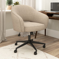Meila Mid Century Modern Desk Chair For Home Office, Adjustable Seating With Wheels And Swivel Base