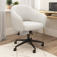 Meila Mid Century Modern Desk Chair For Home Office, Adjustable Seating With Wheels And Swivel Base