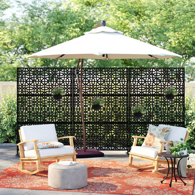 6 ft. H x 4 ft. W Fence Divider Metal Privacy Screen by MAYEERTY