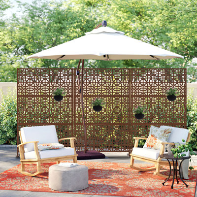 6 ft. H x 4 ft. W Fence Divider Metal Privacy Screen by MAYEERTY