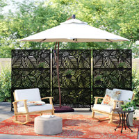 6 ft. H x 4 ft. W Fence Divider Metal Privacy Screen by MAYEERTY