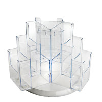 Nine-Pocket Three-Tier Revolving Trifold Brochure Holder by Azar Displays