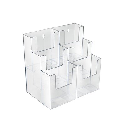 Three-Tier Six-Pocket Trifold Brochure Holder, 2-Pack by Azar Displays