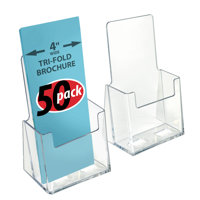 Trifold Brochure Holder. Inside Dimension: 4.125"W by Azar Displays