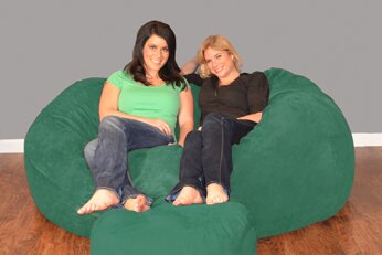 Bean Bag Chair Lounger - Large 6-Foot Shredded Memory Foam Bean Bag Chair - Removable, Machine Washable Microfiber Cover - Cozy 2-Person Breton Brand by Bay Isle Home