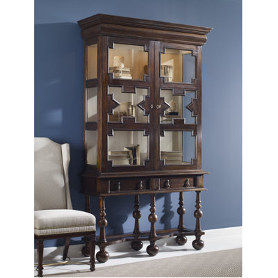 William and Mary Tall Lighted Curio Cabinet