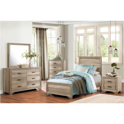 Panel Bedroom Set 5 Piece: Bed, Dresser, Mirror, Nightstand, Chest by Foundry Select