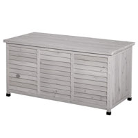Rattan Outdoor 75 Gallon Wooden Deck Box by BURDOCK