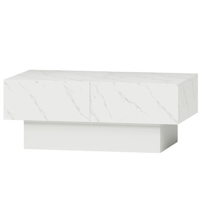 Dawsey Extendable Coffee Table with LED Lights & Storage by Brayden Studio