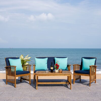 Delosreyes 4 Piece Sofa Seating Group with Cushions