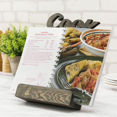 Mygift Solid Wood Cookbook Holder Stand by MyGift