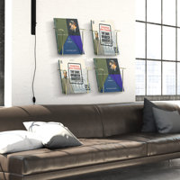 4 Piece Wall Vinyl Record Album Storage Rack by MyGift