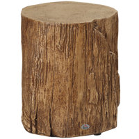 Tree Stump Stool, Decorative Side Table with Round Tabletop, with Wood Grain Finish,Natural by Millwood Pines
