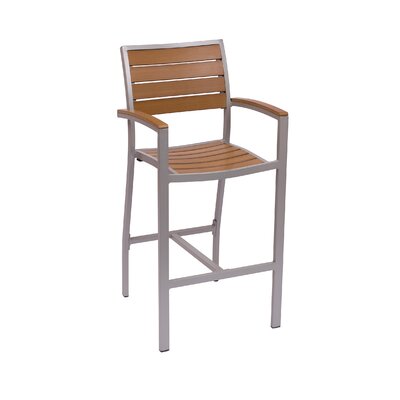 Largo 30" Teak Restaurant Patio Bar Stool by BFM Seating