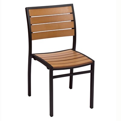 Largo Stacking Teak Restaurant Patio Dining Chair by BFM Seating