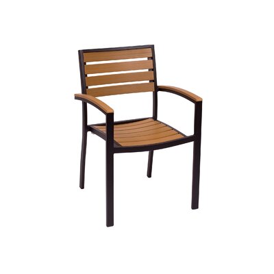 Largo Stacking Teak Restaurant Patio Dining Chair by BFM Seating