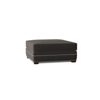 Grandview 39" Genuine Leather Square Cocktail Ottoman
