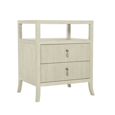 East Hampton 2 - Drawer Nightstand in Cerused Linen by Bernhardt