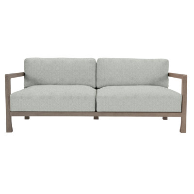 Tanah 80" Wide Outdoor Teak Patio Sofa with Cushions