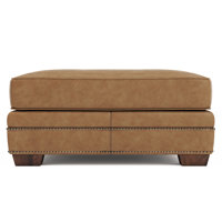Bernhardt Grandview Leather Ottoman by Bernhardt