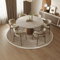Medieval Style Rock Slab Small Round Table by Beicang Home