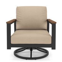 Townsend Outdoor Rocking Metal Chair with Cushions by Birch Lane