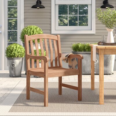 Summerton Teak Patio Dining Armchair by Birch Lane