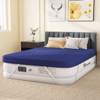 Balconera Blue Queen Air Mattress With Sheet by Balconera
