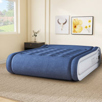 Balconera Blue Inflatable Mattress With Integrated Pillow by Balconera