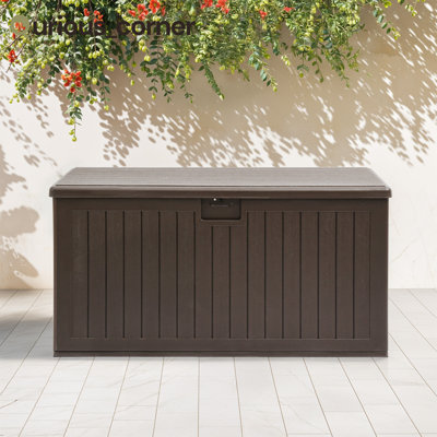 Balconera 150 Gallon Water Resistant Resin Lockable Deck Box by Balconera