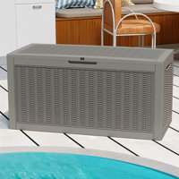 60 Gallon Resin Rattan Deck Box by Balconera