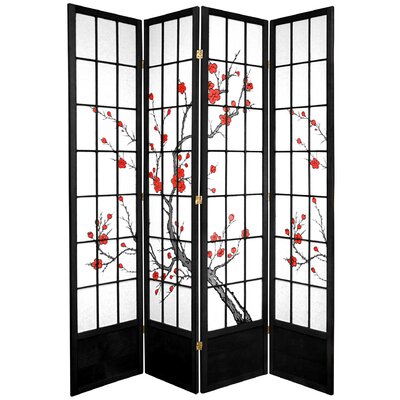 Dhuha 7 Ft. Tall Folding Rice Paper Room Divider by Bungalow Rose