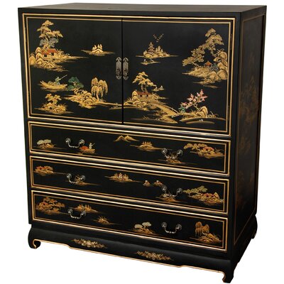 Dhruvin 3 Drawer Combo Dresser by Bungalow Rose