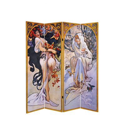 Sarno Art Nouveau Seasons Room Divider by Bloomsbury Market