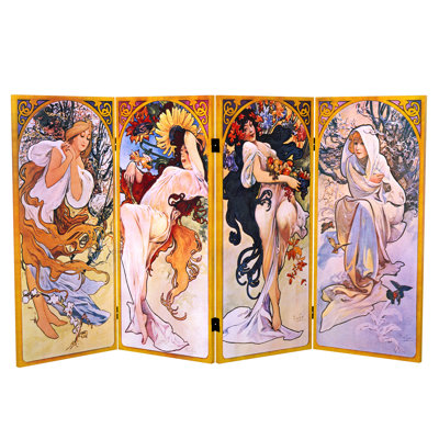 Sarno Art Nouveau Seasons Room Divider by Bloomsbury Market