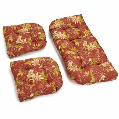 Passion Indoor/Outdoor Loveseat Cushion by Blazing Needles
