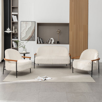 Merredith 3 - Piece Living Room Set With Iron Legs by George Oliver