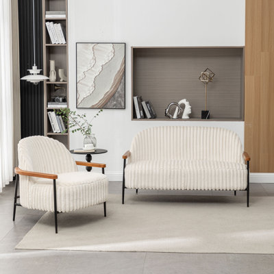 Mendee 2 - Piece Modern Cushioned Chair And Sofa Set by George Oliver
