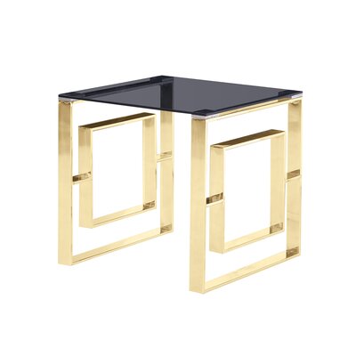 Duraisamy Glass  Sled End Table by Orren Ellis