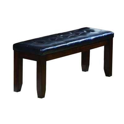 Json Impressive Tufted Faux Leather Bench by Winston Porter