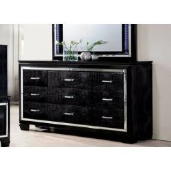 Maylyn Crocodile Textured 9 Drawer Standard Dresser by Everly Quinn
