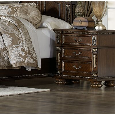 Amonni 3 - Drawer Nightstand in Espresso by Lark Manor