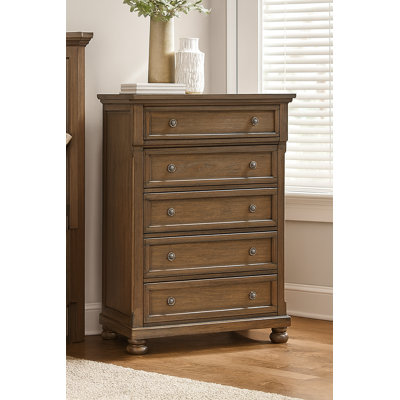 Leighton 5-Drawer Solid Wood Chest by Homelegance