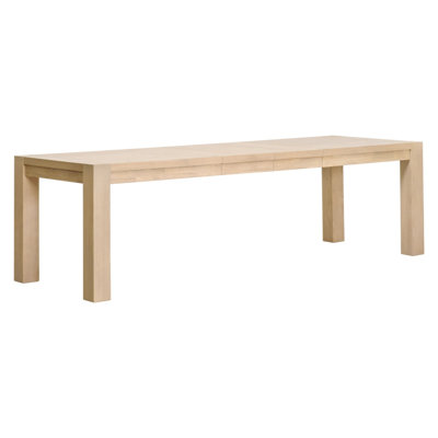 Adler Rubberwooden Rectangular Extension Dining Table by LOOMLAN