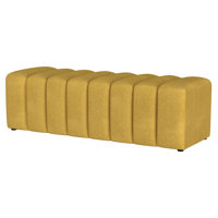 Fabric Upholstered Tufted Accent Bench Charcoal by Latitude Run