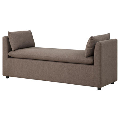 Upholstered Accent Bench with Armrests Vanilla by Hokku Designs
