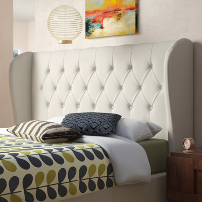 Teston Upholstered Metal Wingback Headboard by Brayden Studio